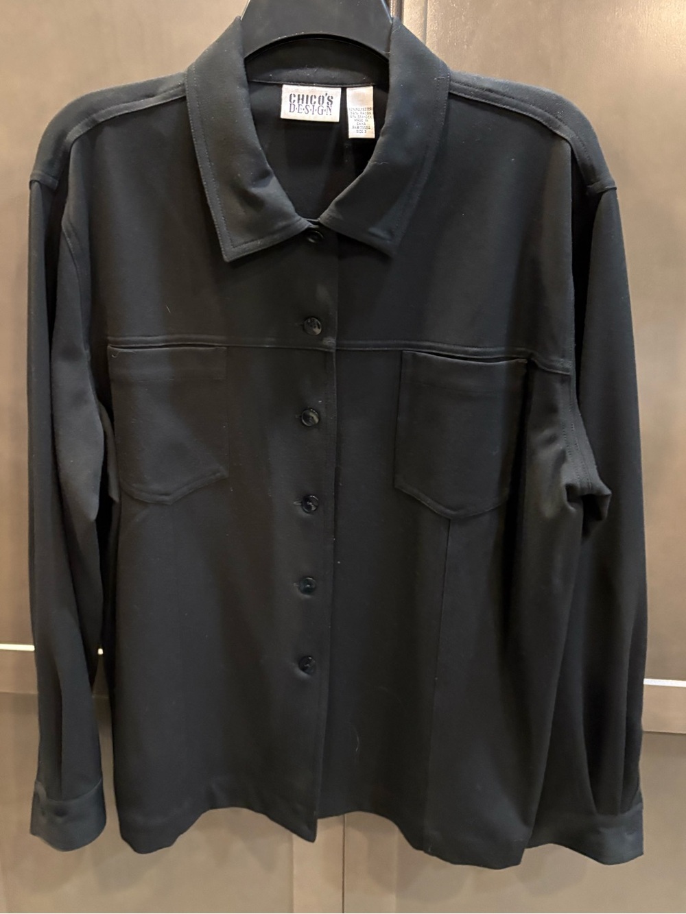 Vintage Chico’s Design Black Shacket, 3/16/XL